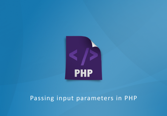 Passing input parameters in PHP