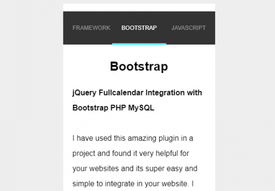 HTML based swipe Tabs for mobile / touch devices