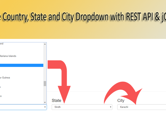 Make Country, State and City Dropdown with REST API & jQuery