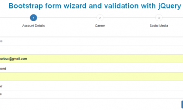 Create Bootstrap form wizard and validation with jQuery