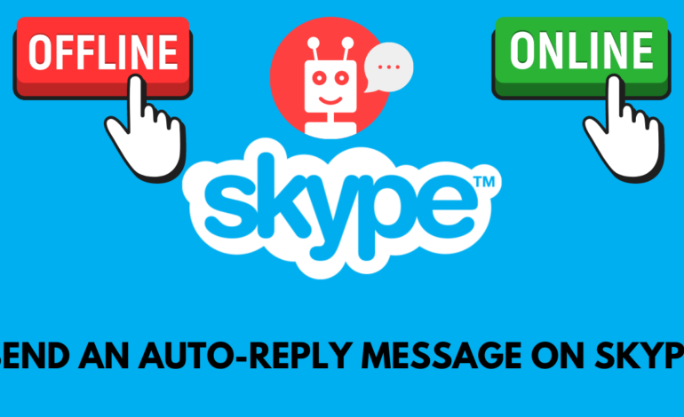 How do I send an auto-reply message on Skype?