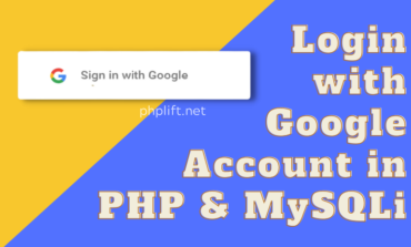 How to Login with Google Account in PHP & MySQLi