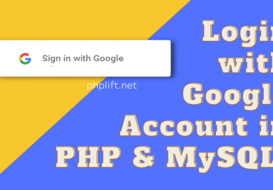 How to Login with Google Account in PHP & MySQLi