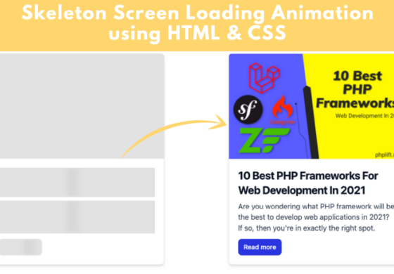 Skeleton Screen Loading Animation using HTML and CSS